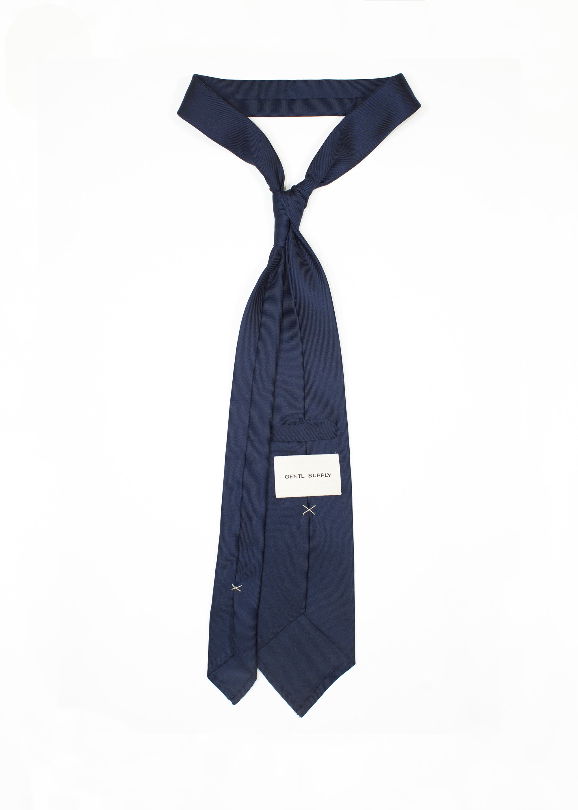 3-Fold Untipped Blue Tie